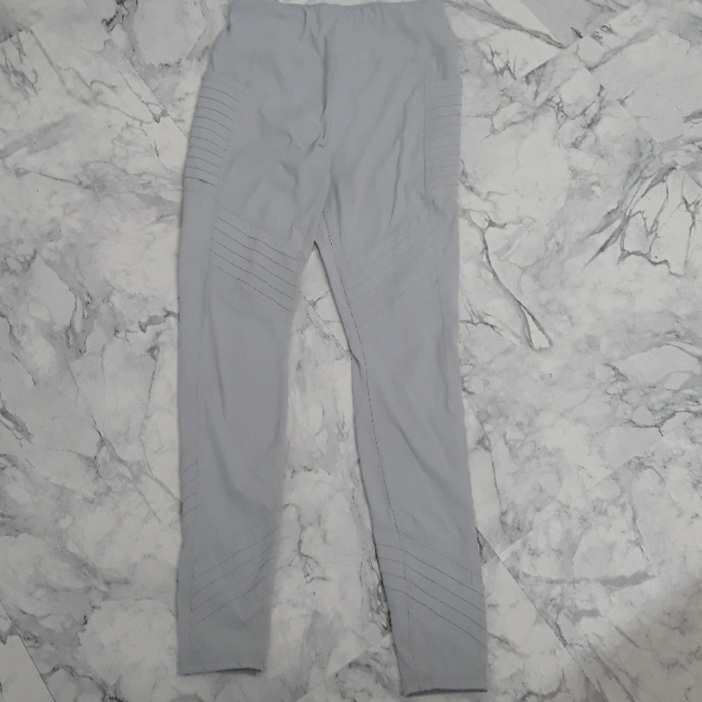 High waist moto ribbed with pockets
